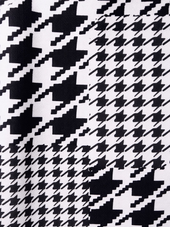 SHEIN Black & White Houndstooth Patchwork Pencil Skirt - Picture 2 of 4